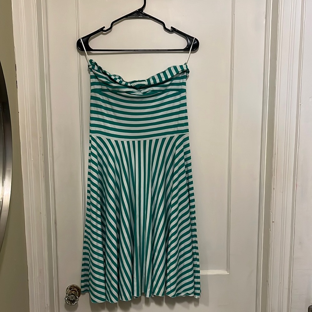 Divided by H&M striped strapless casual dress